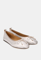 Ballerines - Cuir Métallisé Silver - Félice