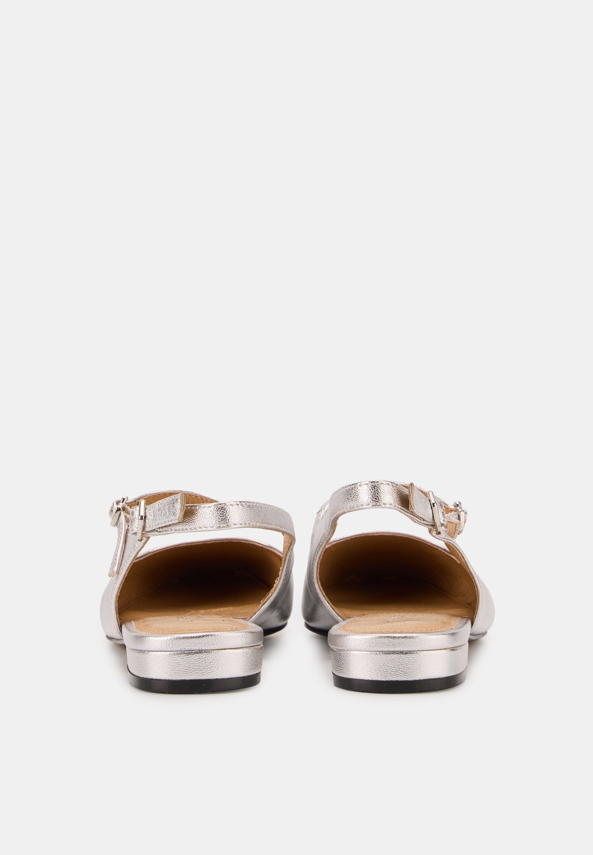Slingbacks - Cuir Métallisé Silver - Héloïse