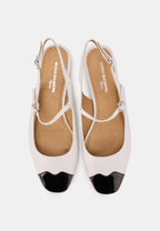 Slingbacks - Cuir Lisse Blanc - Héloïse