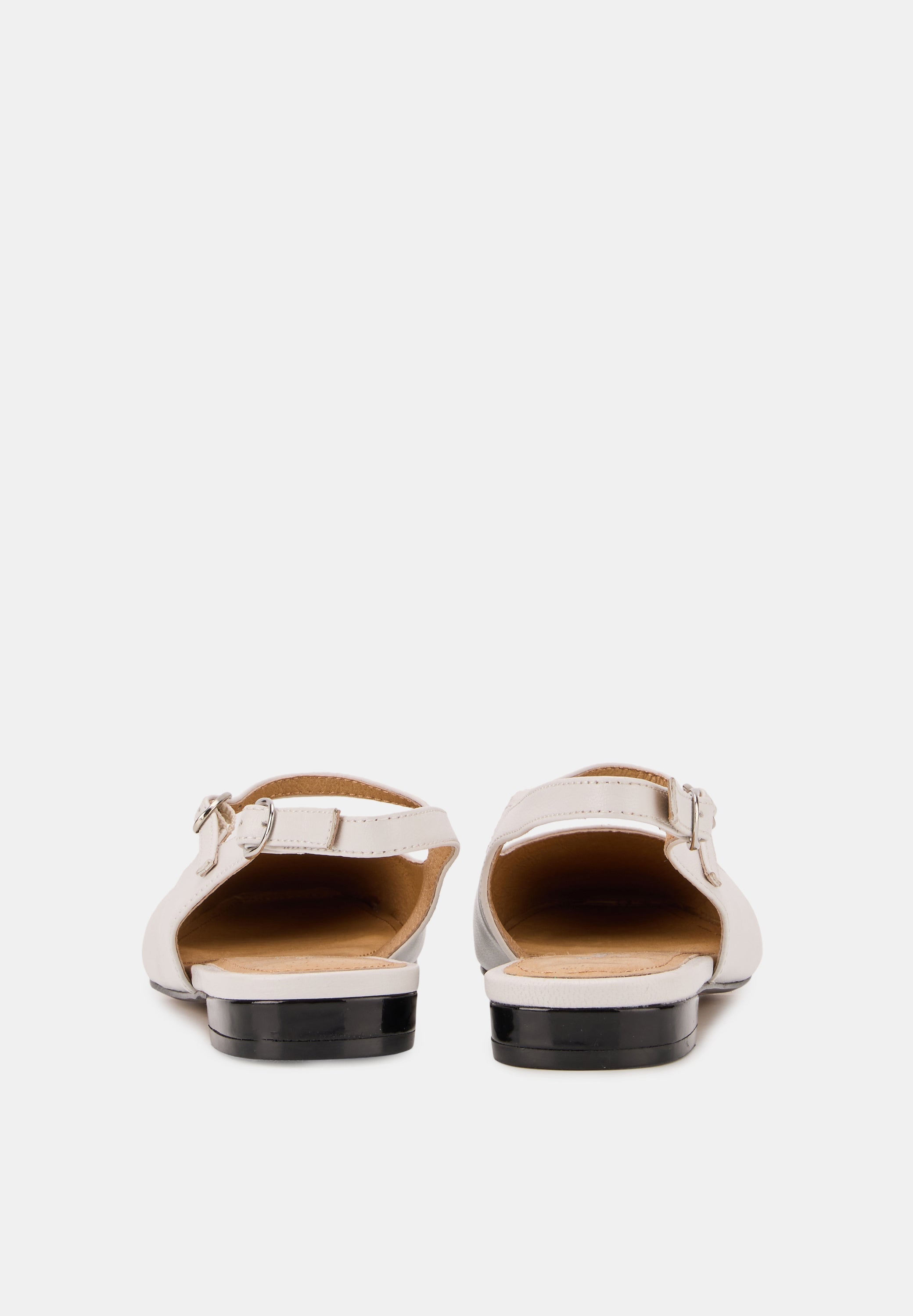 Slingbacks - Cuir Lisse Blanc - Héloïse