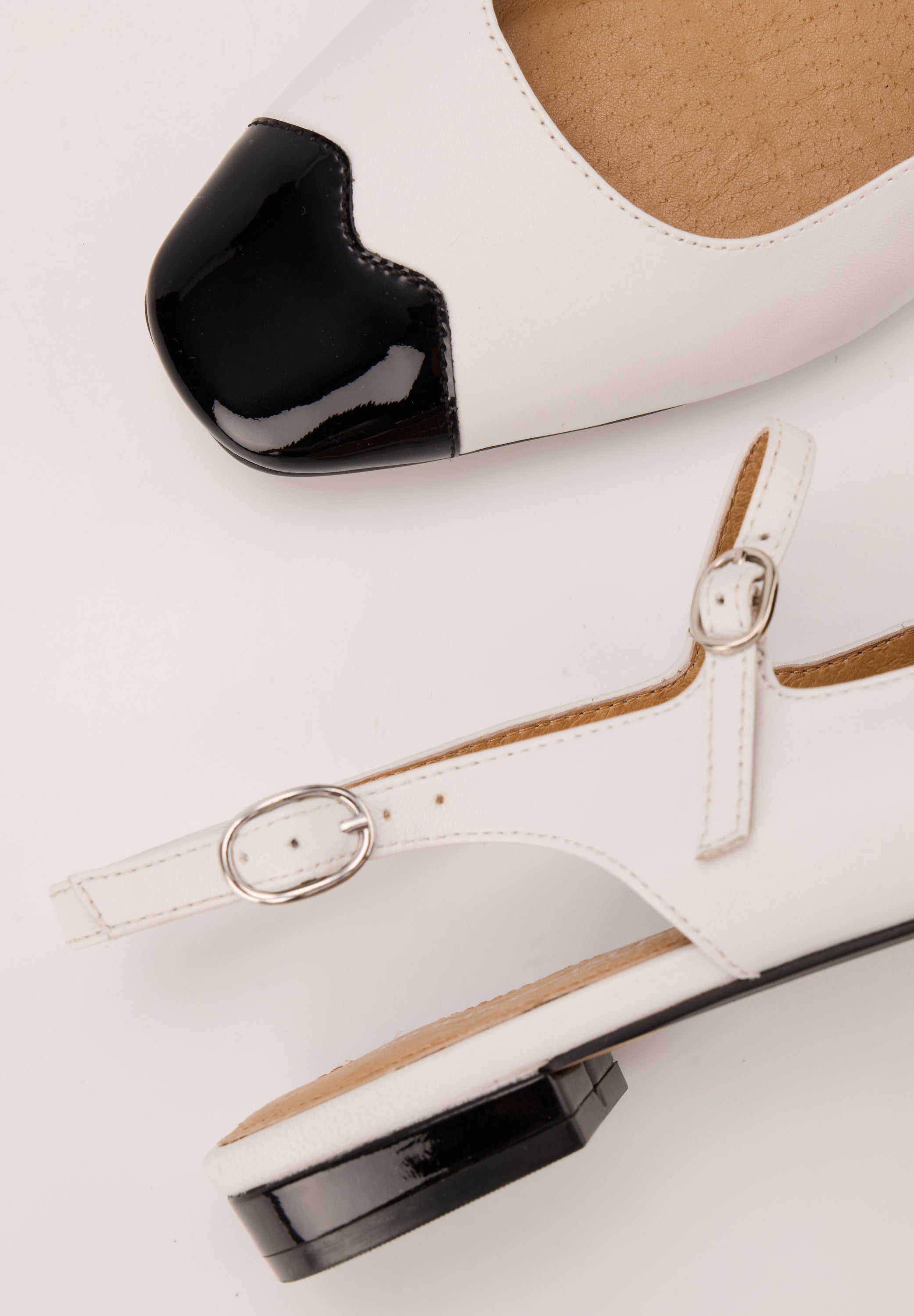 Slingbacks - Cuir Lisse Blanc - Héloïse