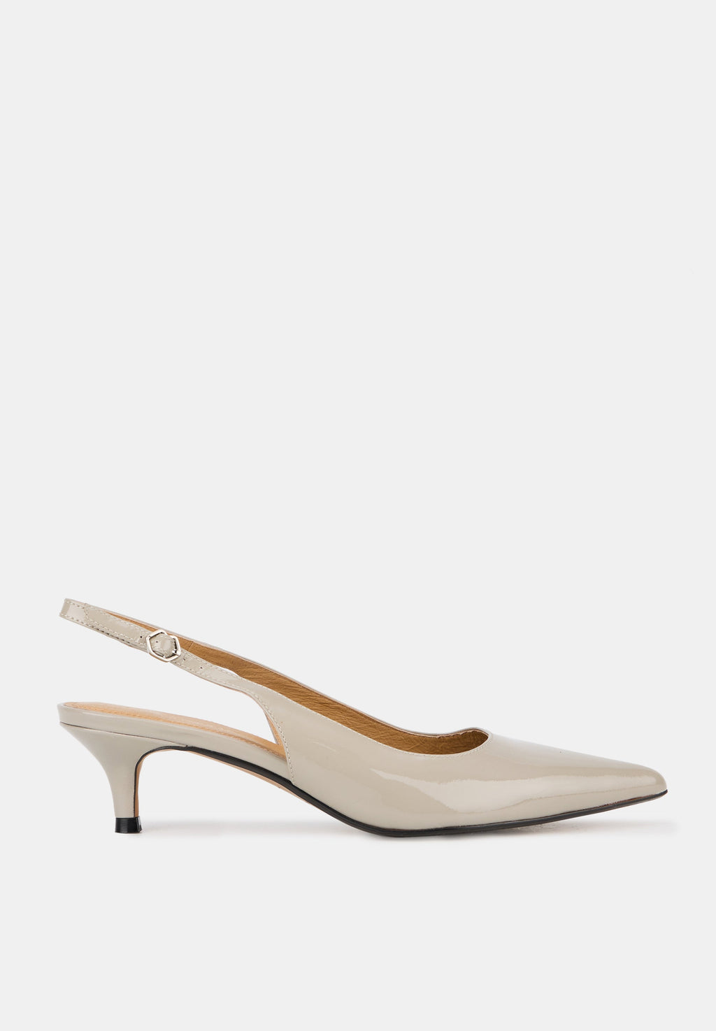 Escarpins Ouverts - Cuir Brillant Gris - Janet