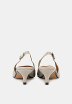 Escarpins Ouverts - Cuir Brillant Gris - Janet