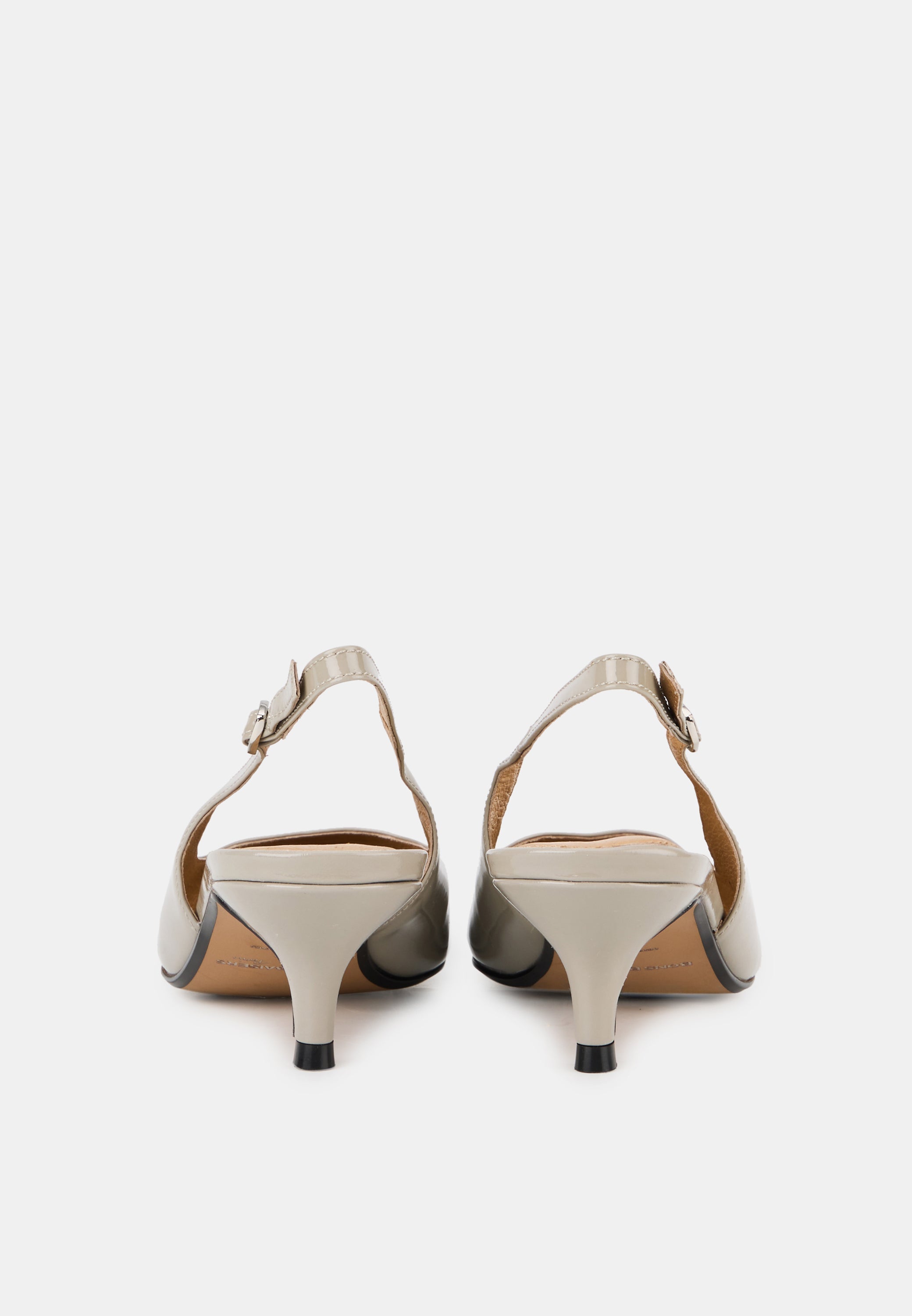 Escarpins Ouverts - Cuir Brillant Gris - Janet