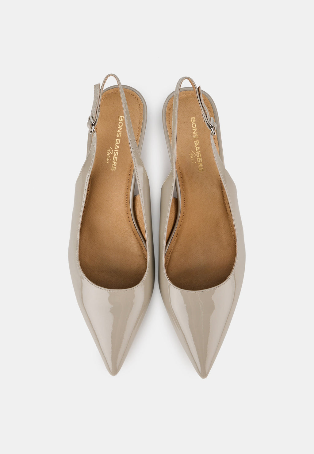 Escarpins Ouverts - Cuir Brillant Gris - Janet