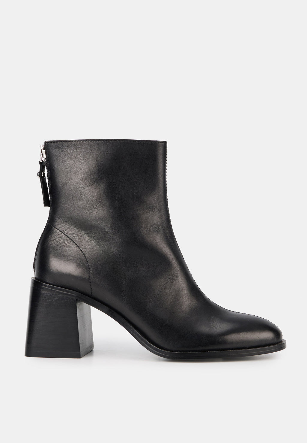 Bottines À Talons - Cuir Lisse Noir - Lennie