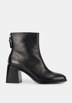 Bottines À Talons - Cuir Lisse Noir - Lennie