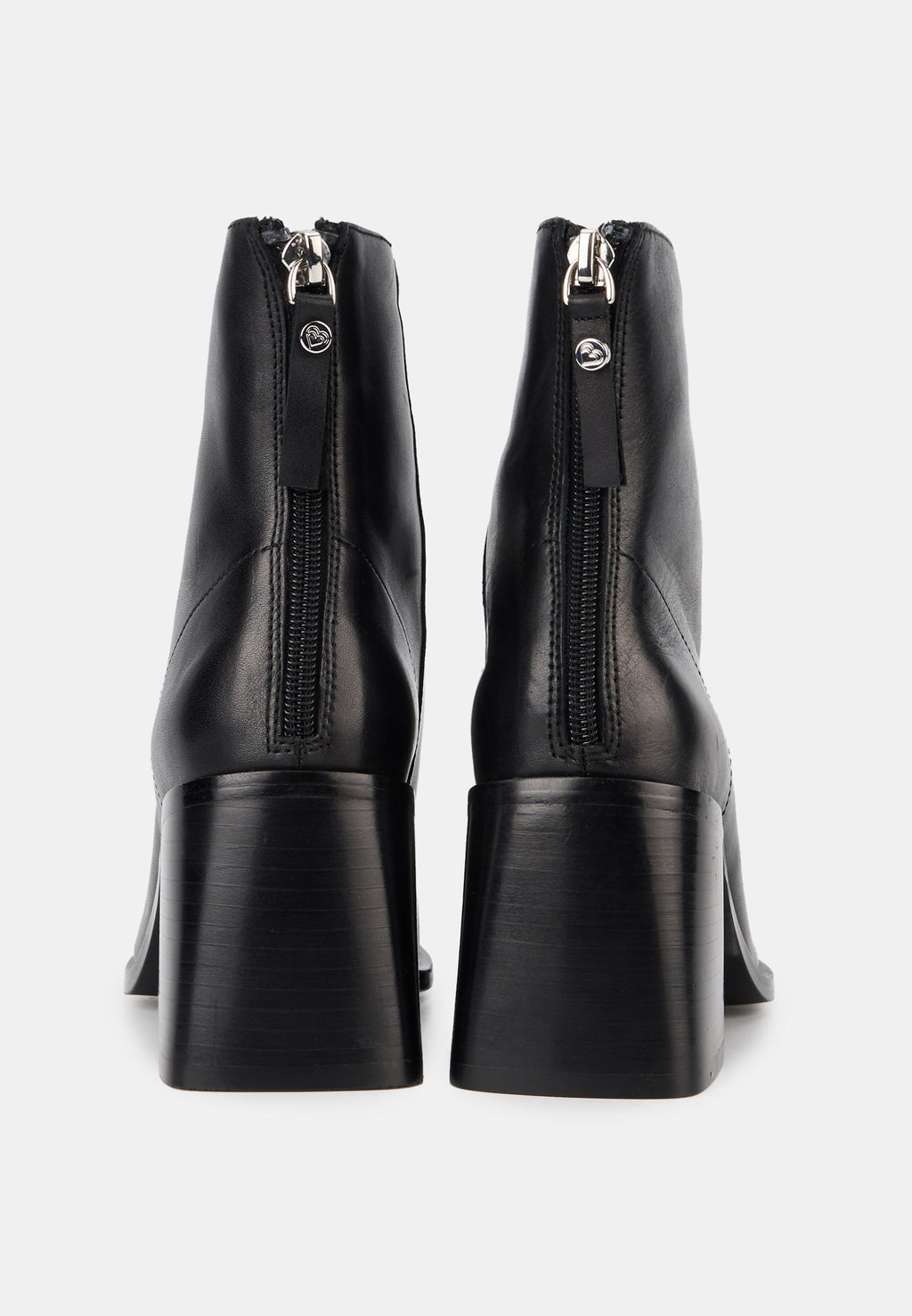 Bottines À Talons - Cuir Lisse Noir - Lennie