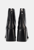 Bottines À Talons - Cuir Lisse Noir - Lennie
