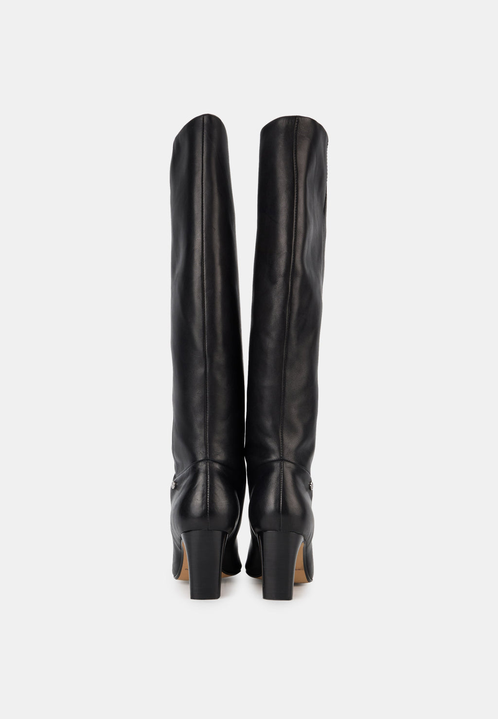 Bottes À Talons - Cuir Lisse Noir - Paola