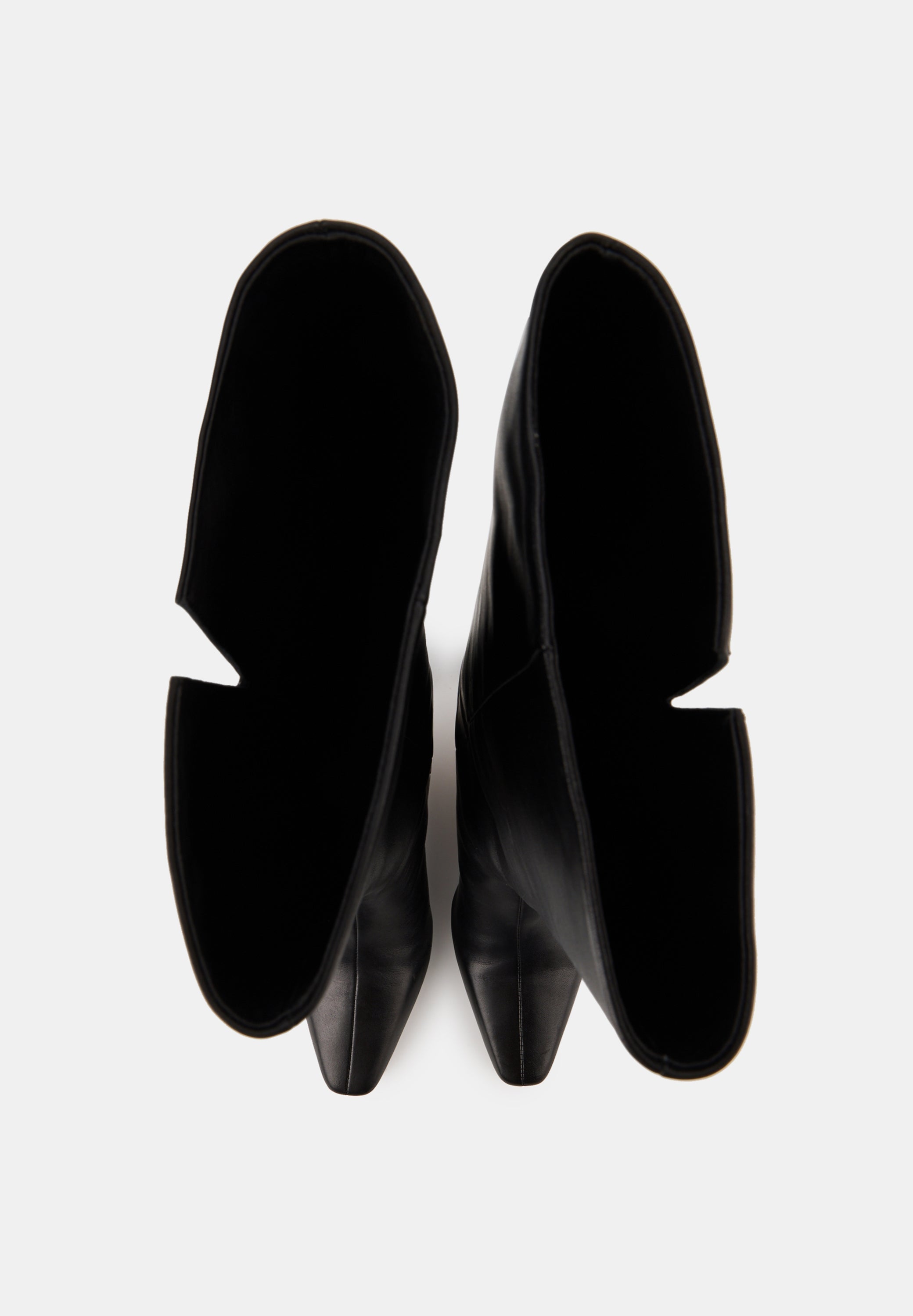 Bottes À Talons - Cuir Lisse Noir - Paola