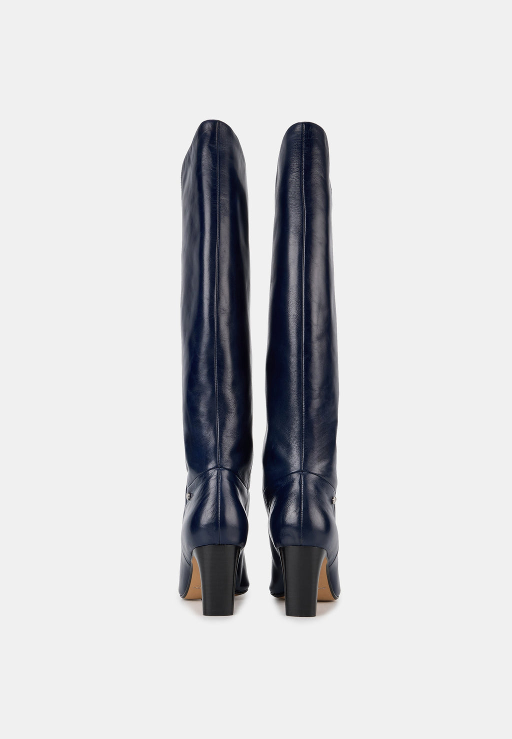 Bottes À Talons - Cuir Brillant Navy - Paola