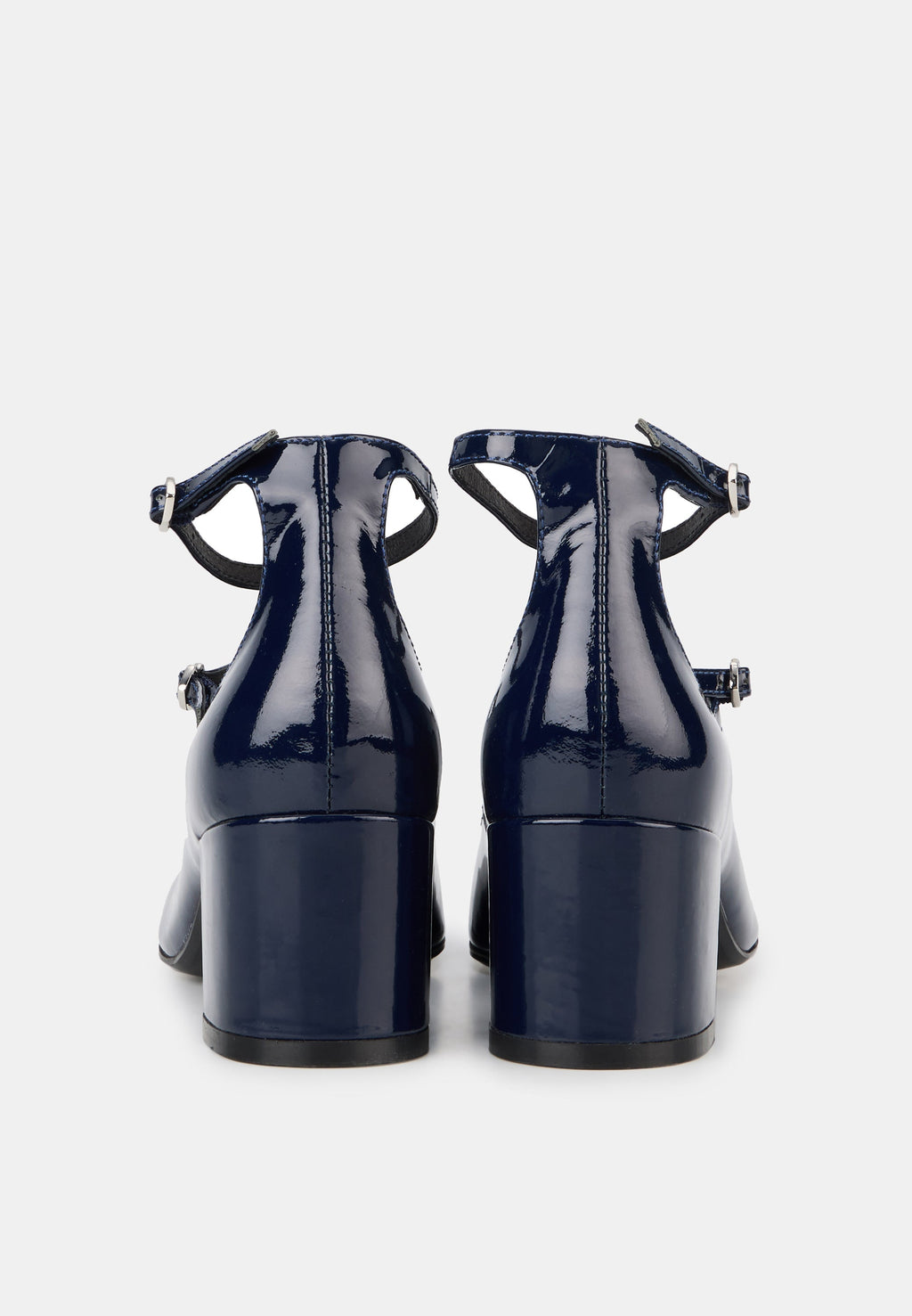 Babies À Talons - Cuir Bleu Navy - Sofia