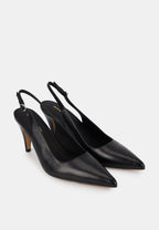 Escarpins Ouverts - Cuir Noir - Tina