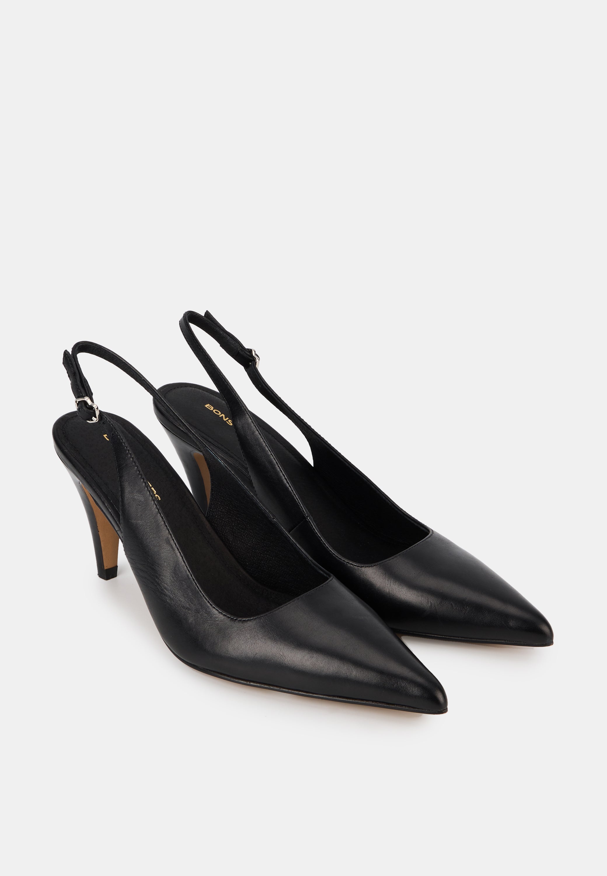 Escarpins Ouverts - Cuir Noir - Tina