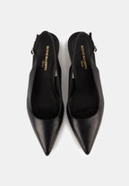 Escarpins Ouverts - Cuir Noir - Tina