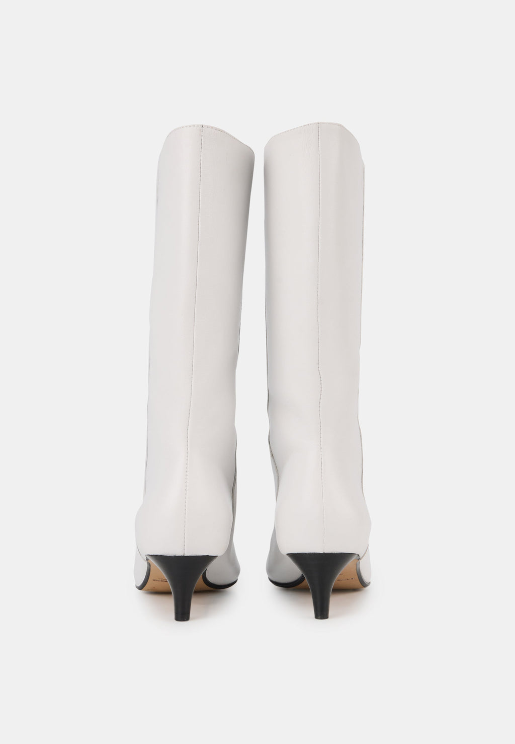 Bottines À Talons - Cuir Lisse Blanc - Yolanda