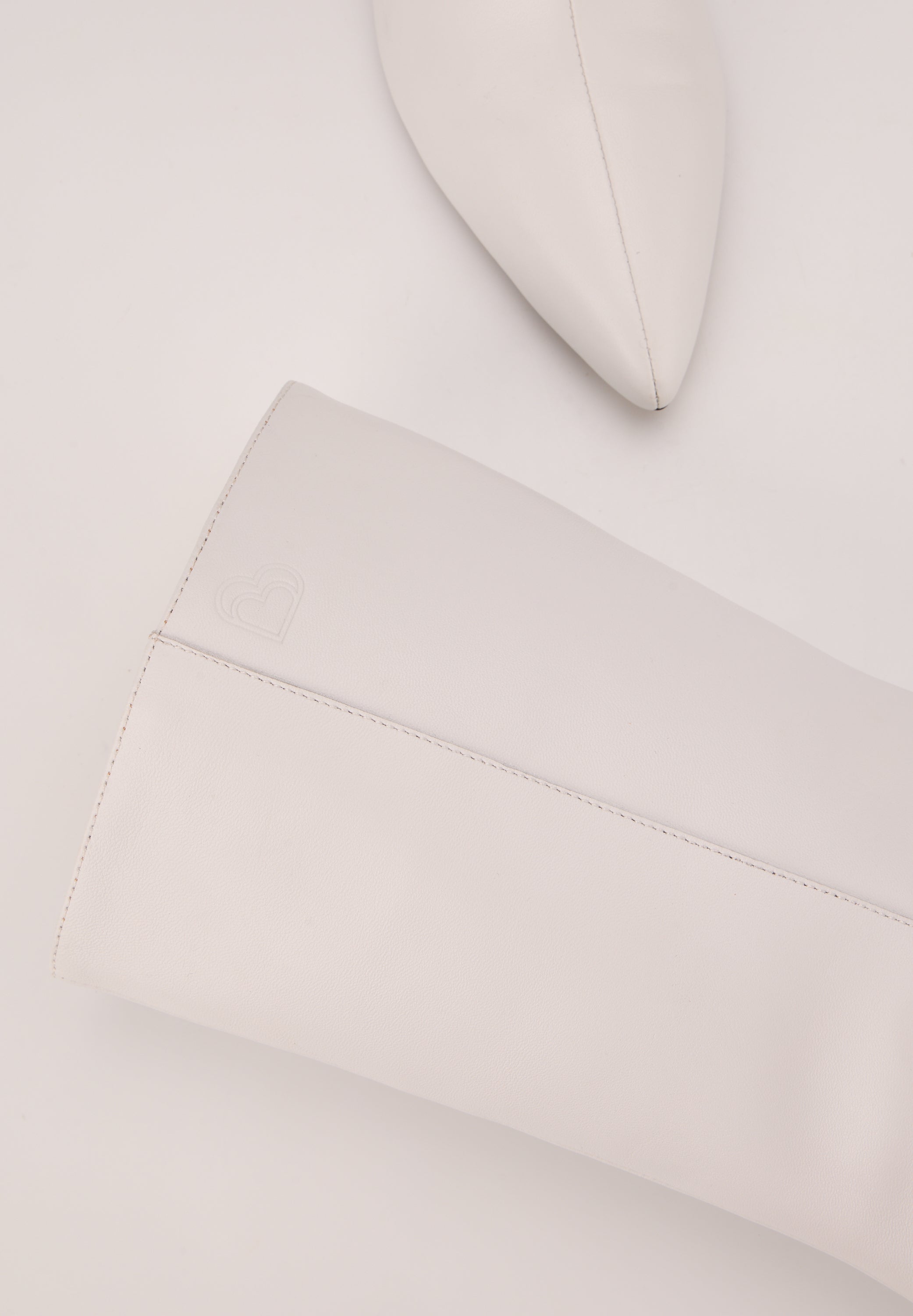 Bottines À Talons - Cuir Lisse Blanc - Yolanda