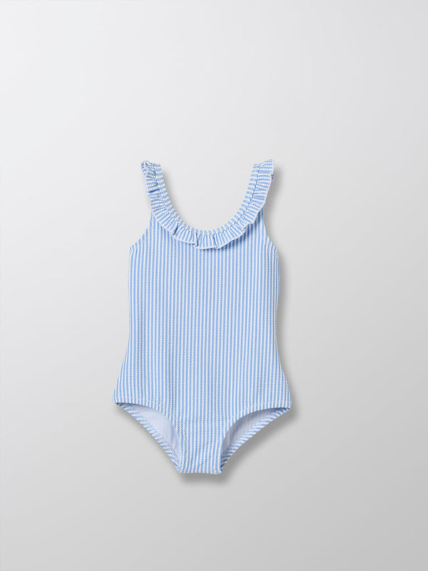 Cyrillus - Maillot De Bain - Bleu Clair Raye - Bébé