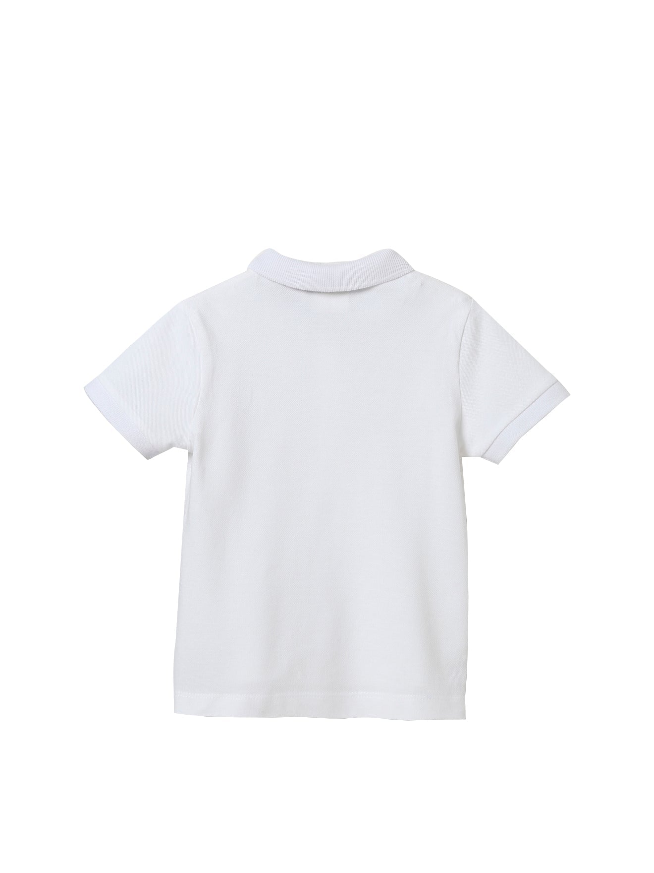 Polo Piqué - Blanc Moyen Uni - Bébé