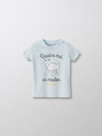 Cyrillus - T-shirt  Petit Prince - Bleu Clair Uni - Bébé
