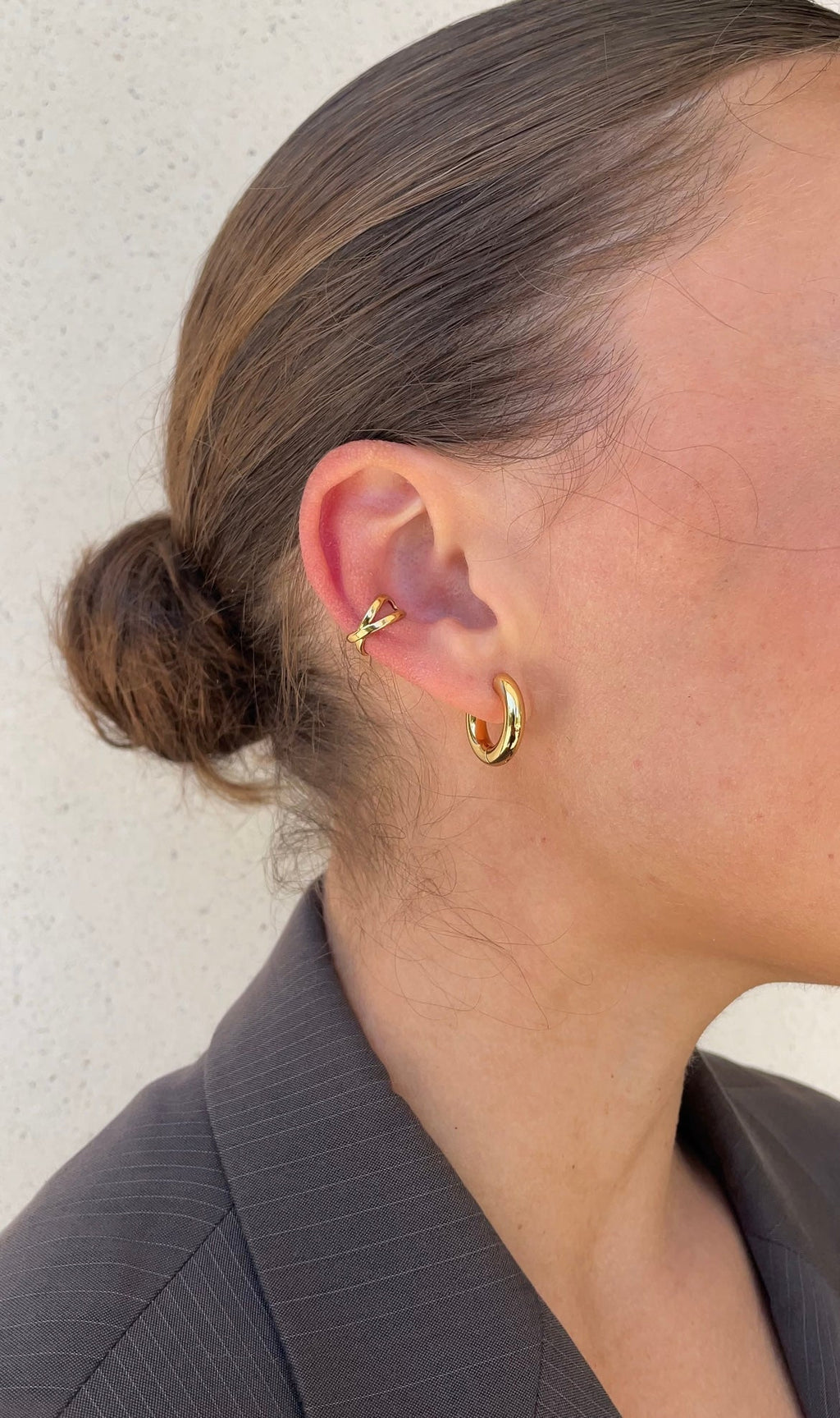 Earcuff Thin Cross