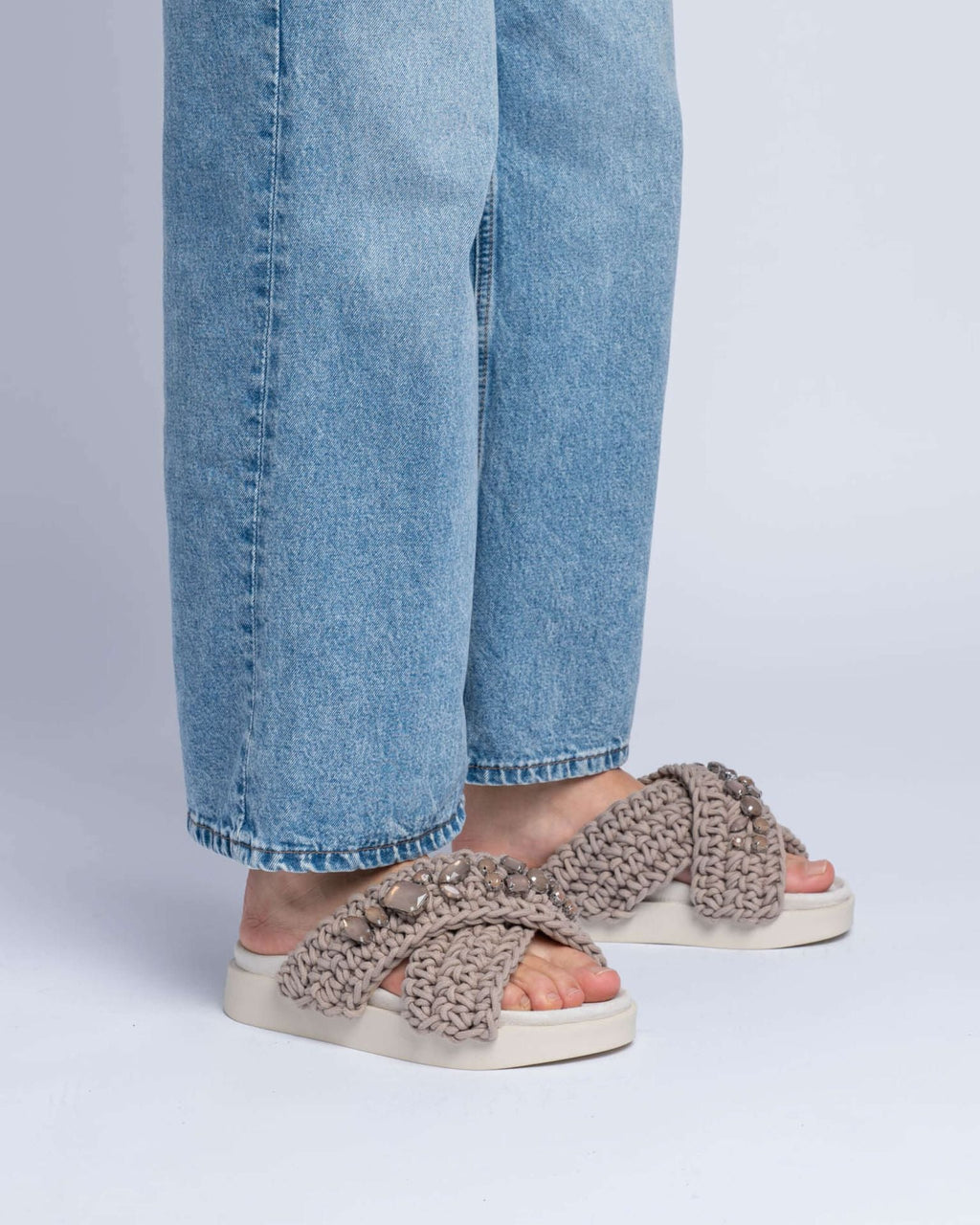 Sandales Woven Stones Platform - Taupe