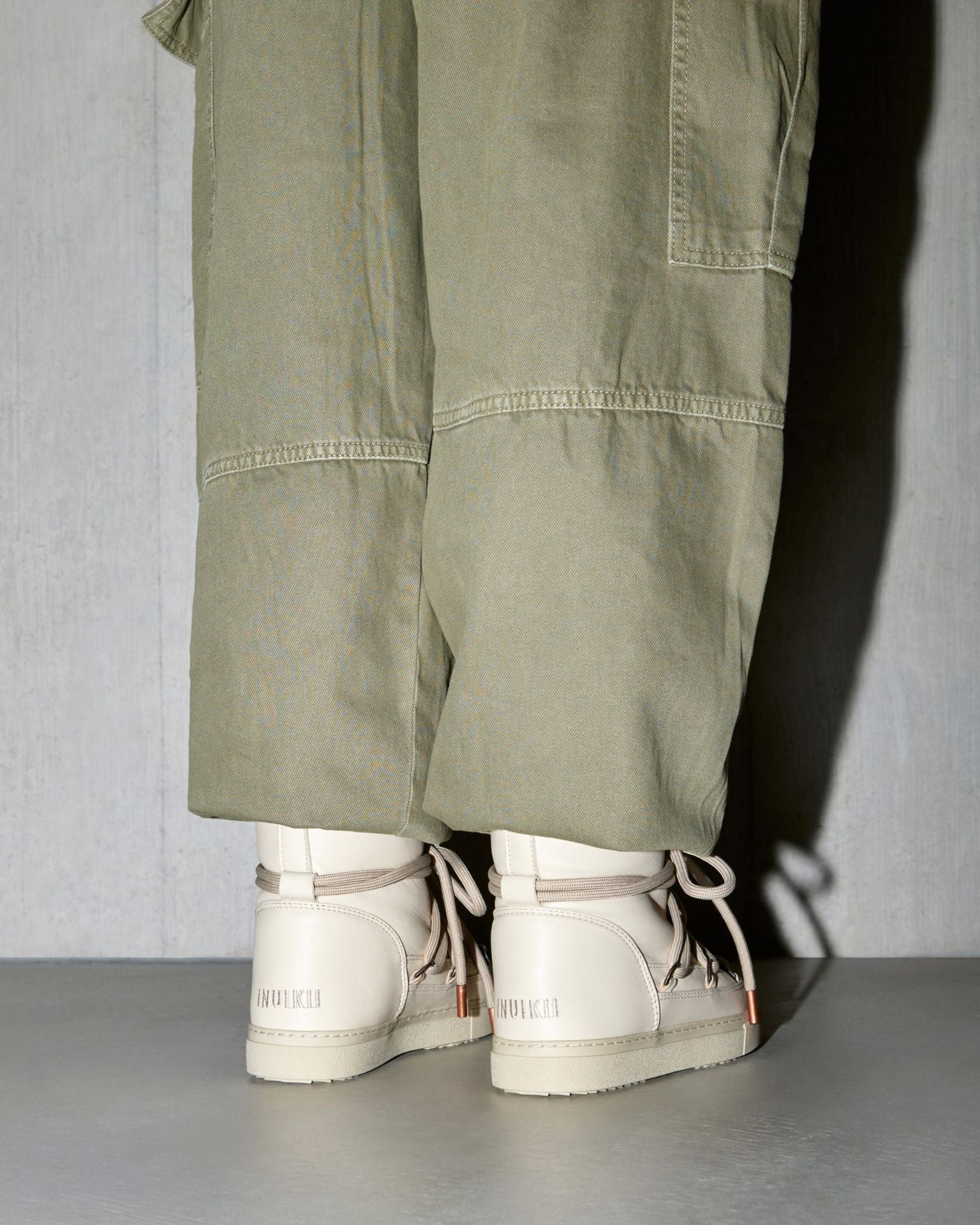 Bottes Full Leather Sneaker - Cream