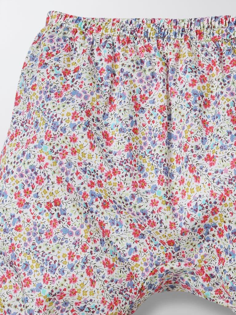 Cyrillus - Sarouel Liberty - Rose Clair Imprime - Bébé