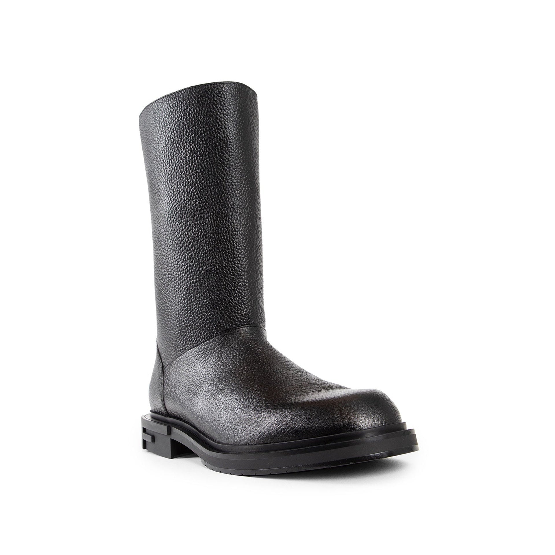 Bottes Fendi Leather Frame - Black - Homme