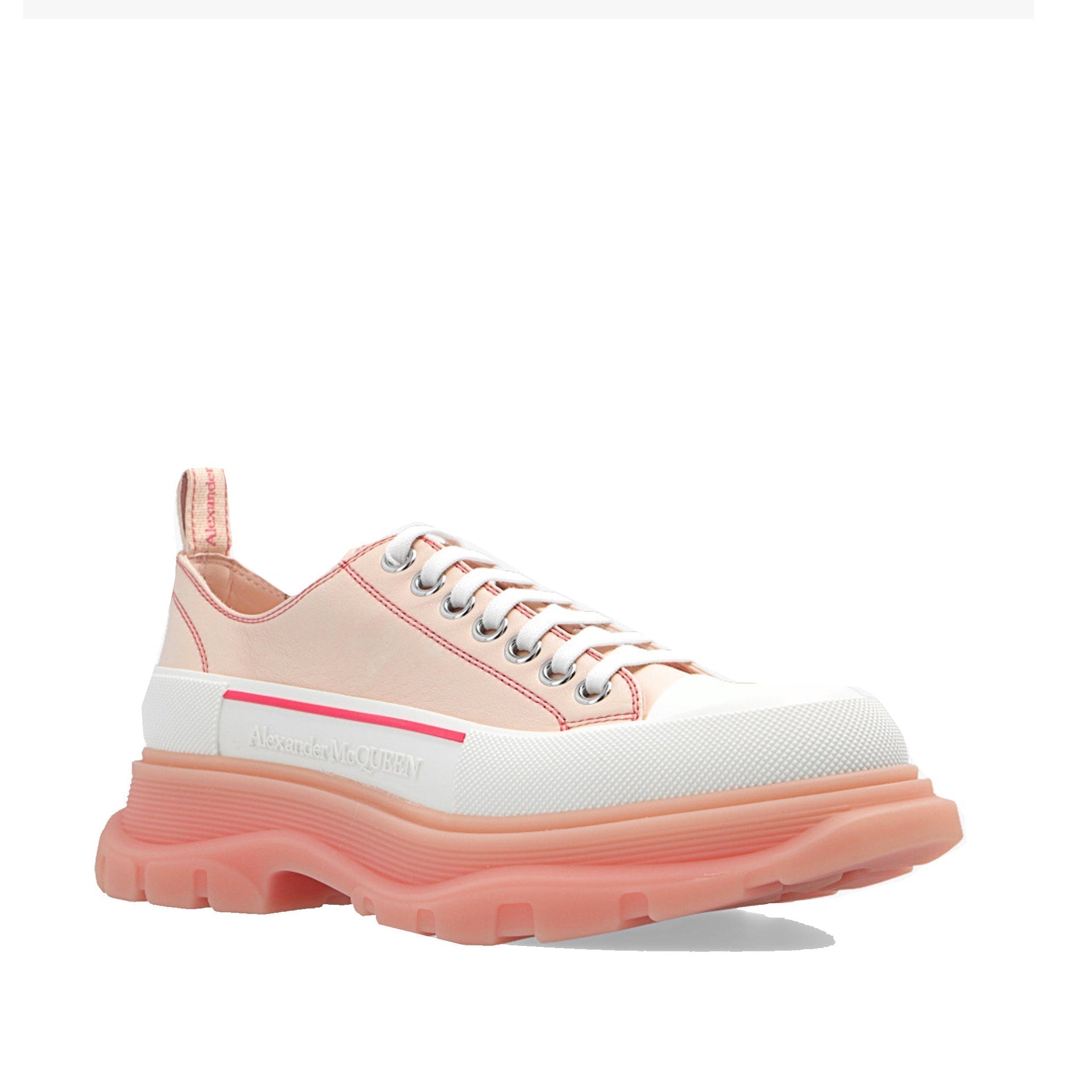 Sneakers - Alexander Mcqueen Tread Slik Leather - Pink