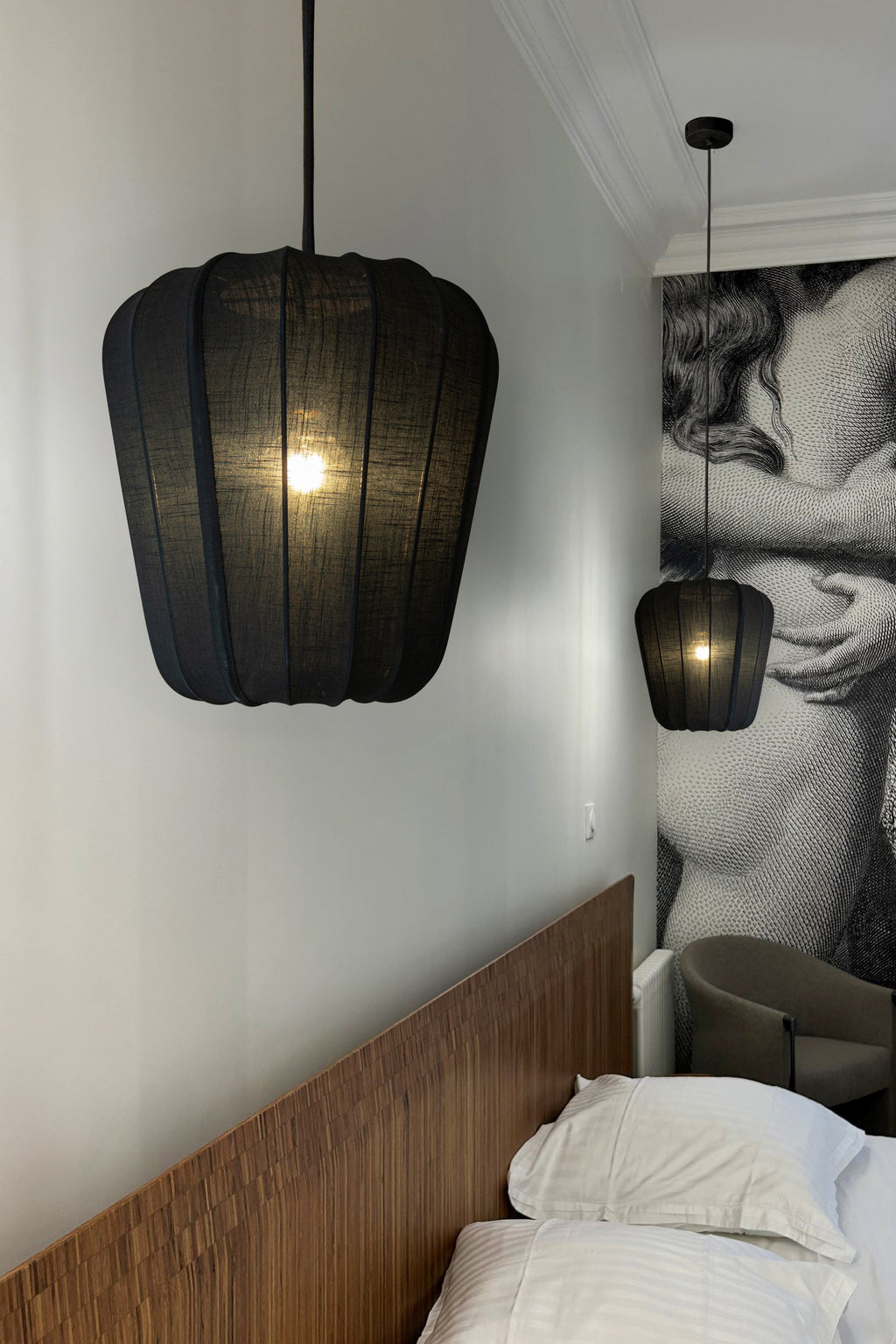 Alba - Suspension - Fil De Coton/Métal - Noir