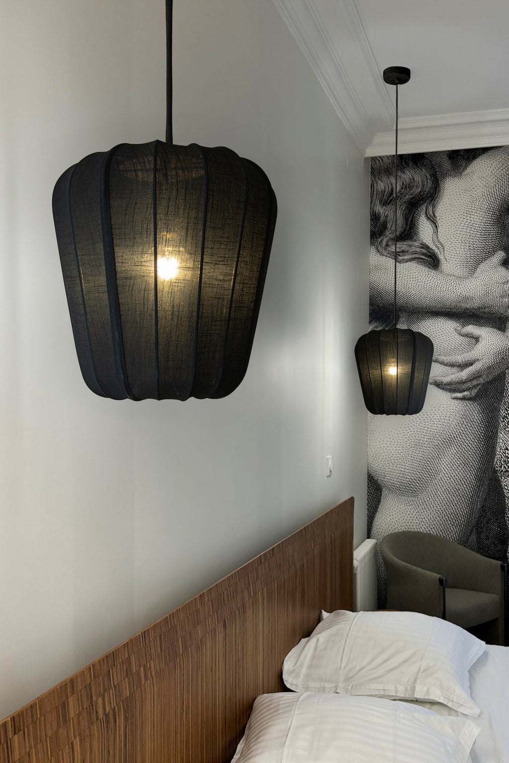 Alba - Suspension - Fil De Coton/Métal - Noir