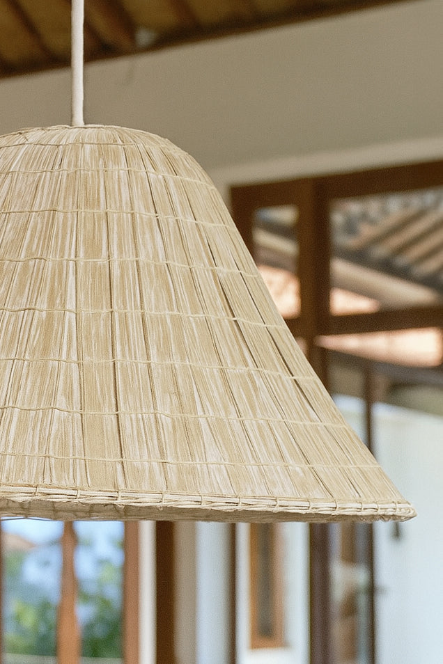 Petite Suspension Maa - Feuilles De Palmier - Blanche