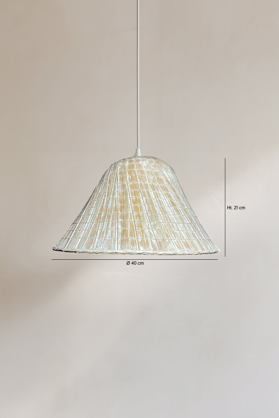 Petite Suspension Maa - Feuilles De Palmier - Blanche