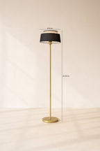 Avero - Lampadaire - Métal - Noir Et Doré