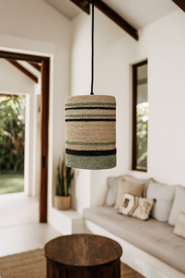 Barbade - Suspension - Jonc De Mer - Vert/Naturel