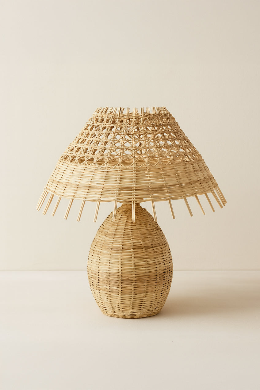 Joyce - Lampe À Poser - Rotin - Naturel