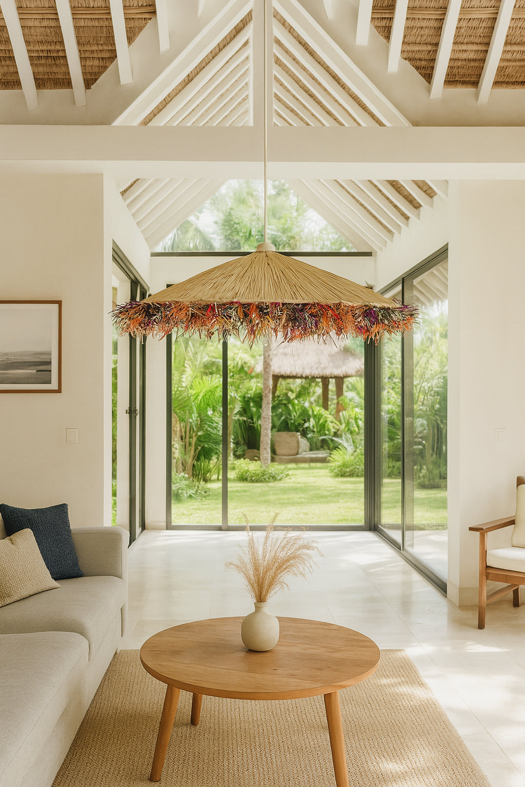 Belaga - Suspension - Raphia - Naturel