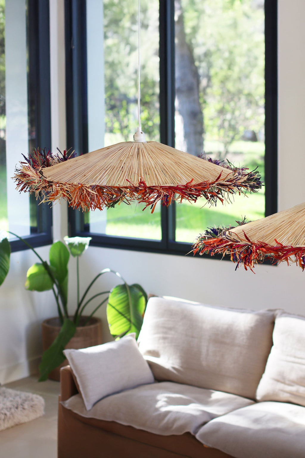 Belaga - Suspension - Raphia - Naturel