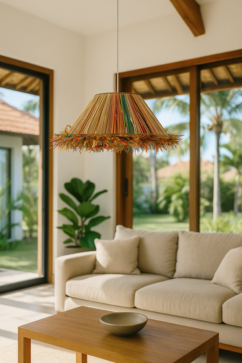 Jolo - Suspension - Raphia - Naturel