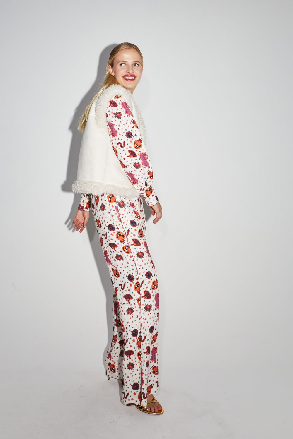 Le Pantalon Tracy Léo Star White