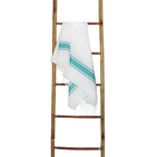 St Tropez - Fouta Blanche - Blanc/Vert Turquoise