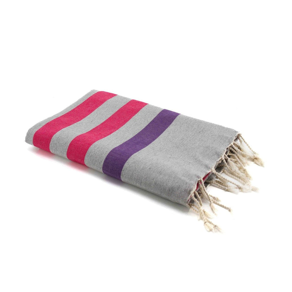 Arcachon - Fouta Tricolore - Gris Perle