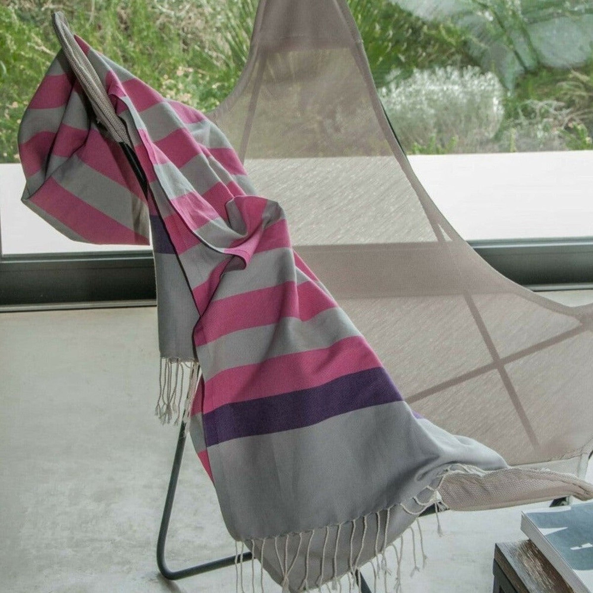 Arcachon - Fouta Tricolore - Gris Perle