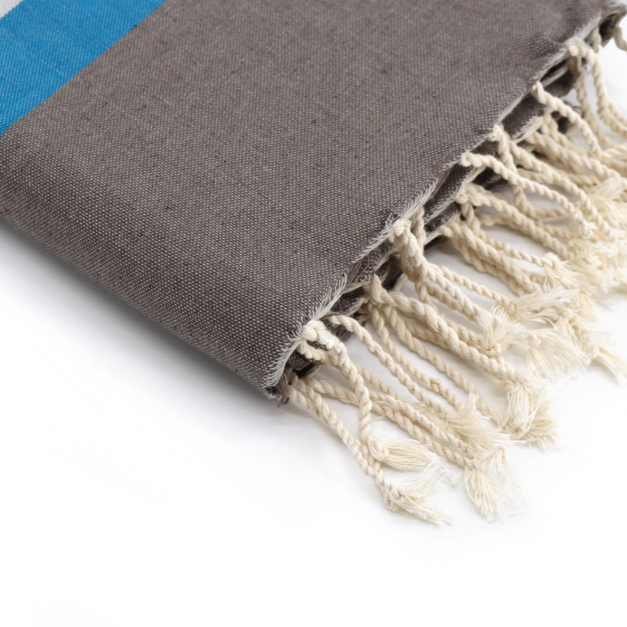 Arcachon - Fouta Tricolore - Bleu Jean/Bleu Azur