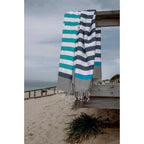 Arcachon - Fouta Tricolore - Bleu Jean/Bleu Azur