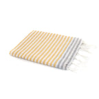 Bora Bora - Fouta Paréo - Jaune Safran/Gris Perle