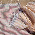 Bora Bora - Fouta Paréo - Jaune Safran/Gris Perle