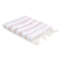 Mykonos - Fouta - Blanc/Cuivre